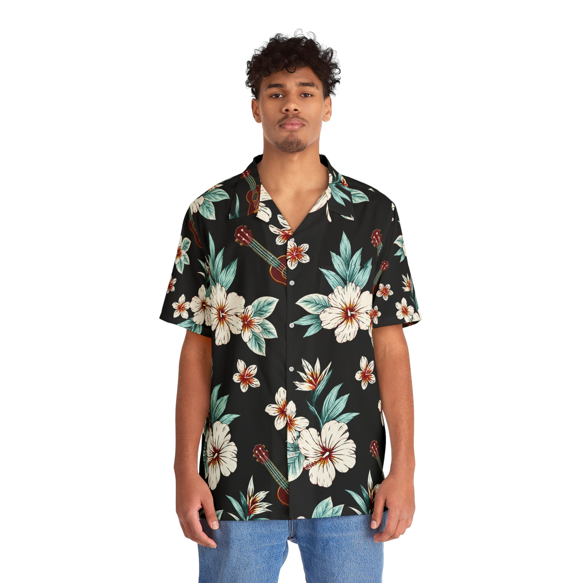 • Tropical Floral Hawaiian Shirt
• Aloha Serenade Hawaiian Shirt | Floral Ukulele Casual Beach Top