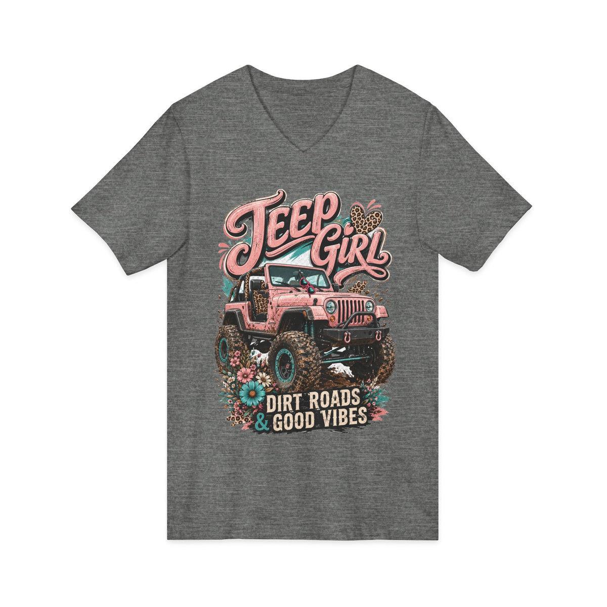 Unisex Jersey Short Sleeve V-Neck Tee