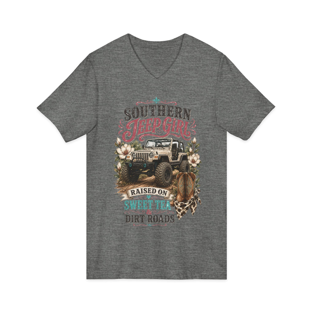 Unisex Jersey Short Sleeve V-Neck Tee