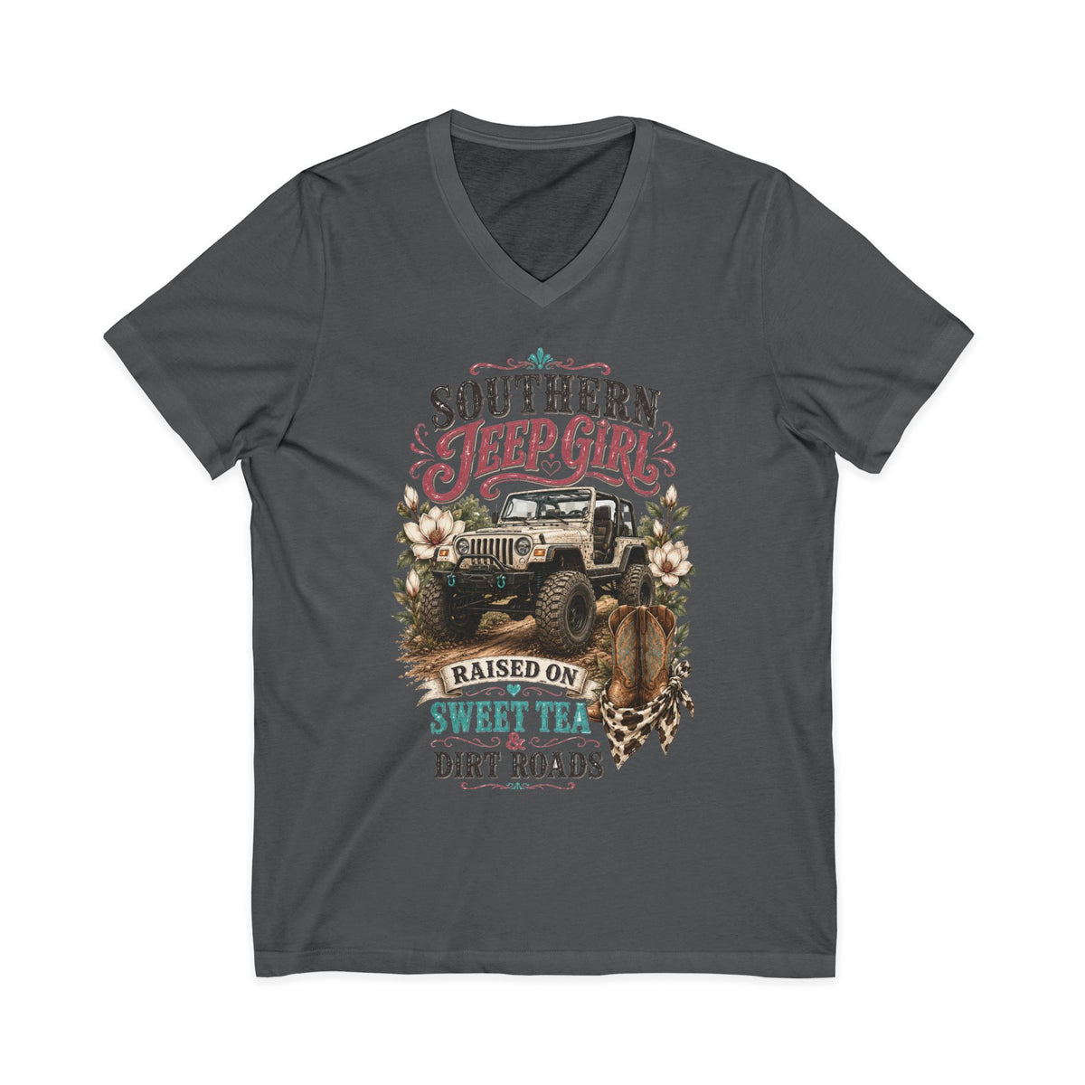 Unisex Jersey Short Sleeve V-Neck Tee