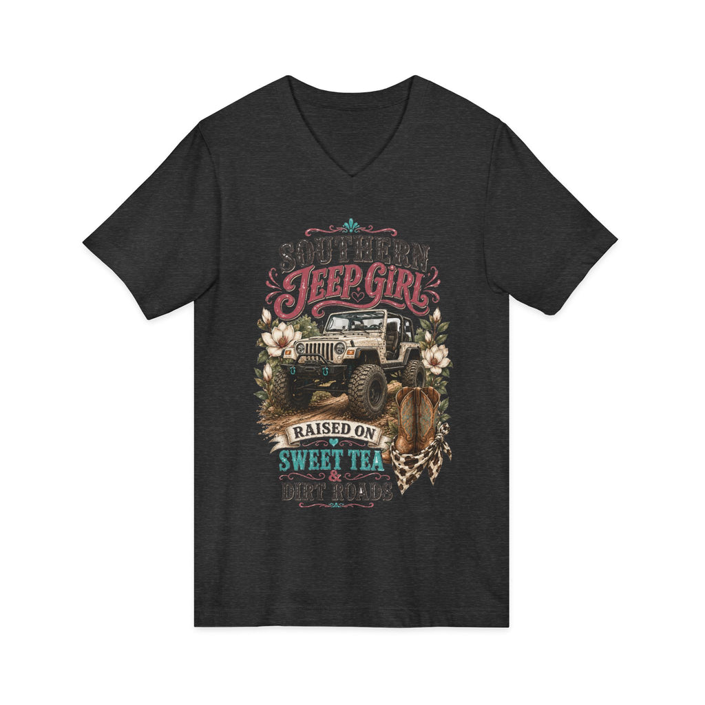 Unisex Jersey Short Sleeve V-Neck Tee