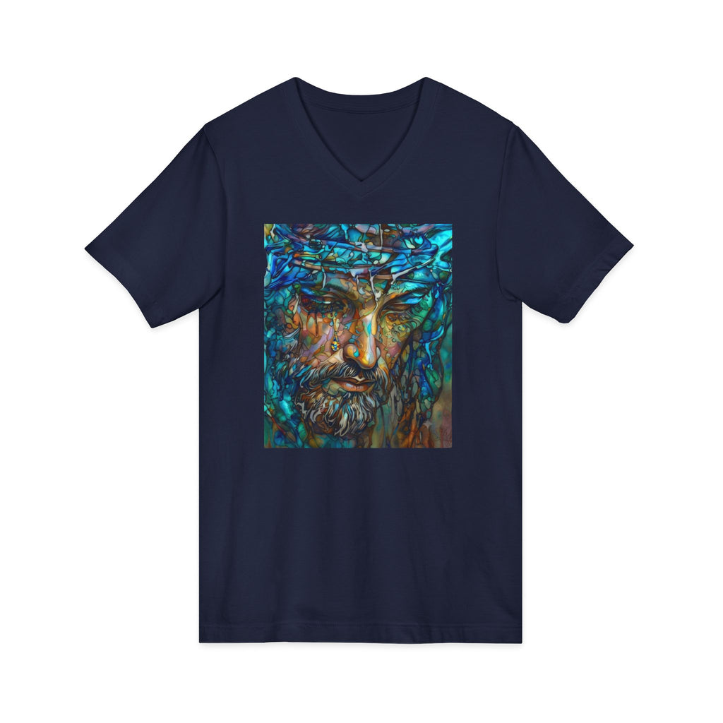 Unisex Jersey Short Sleeve V-Neck Tee