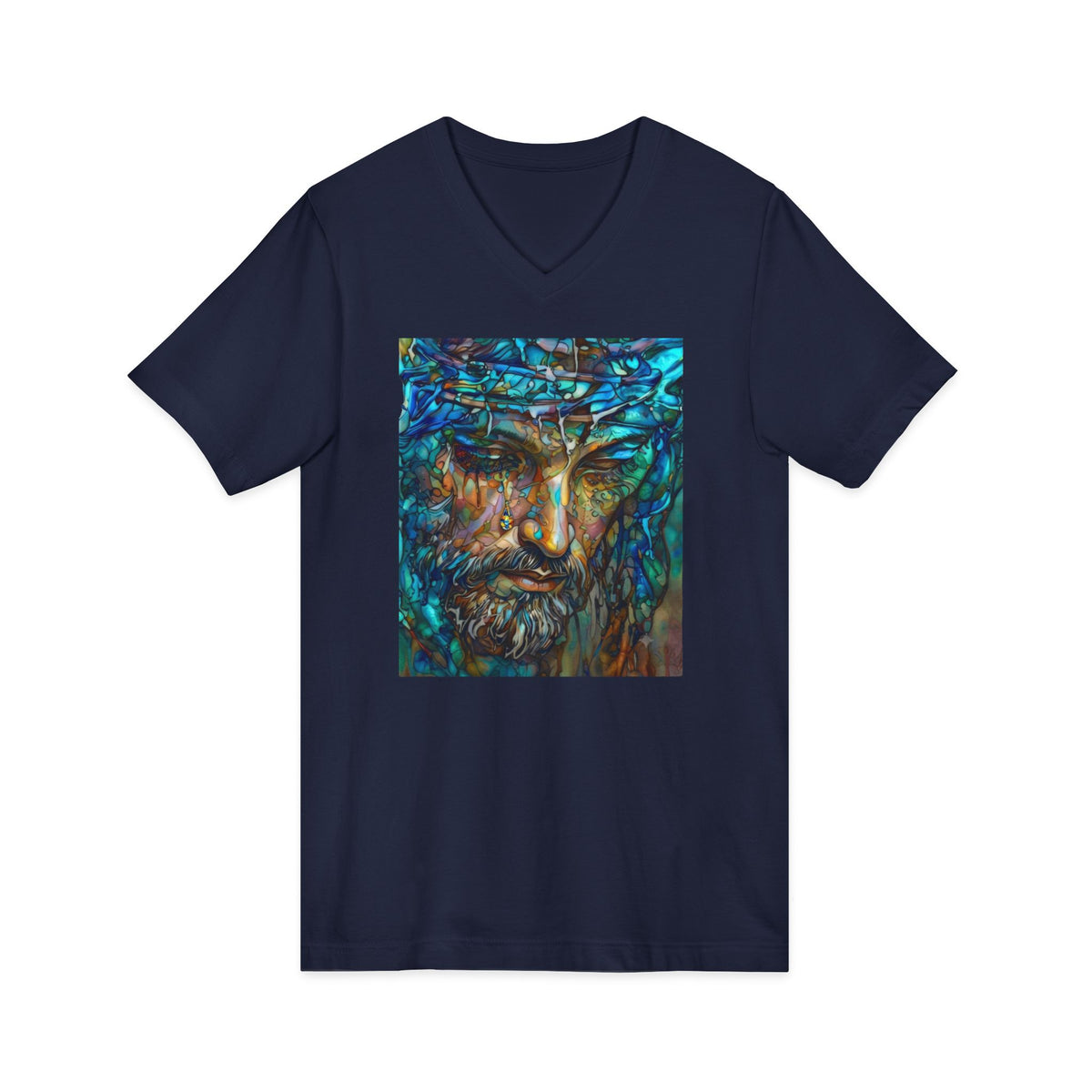 Unisex Jersey Short Sleeve V-Neck Tee