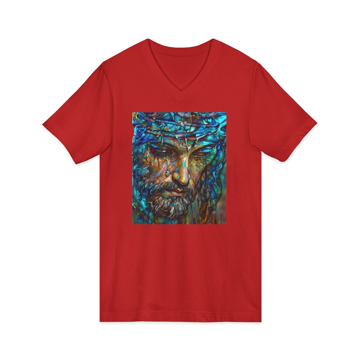 Unisex Jersey Short Sleeve V-Neck Tee