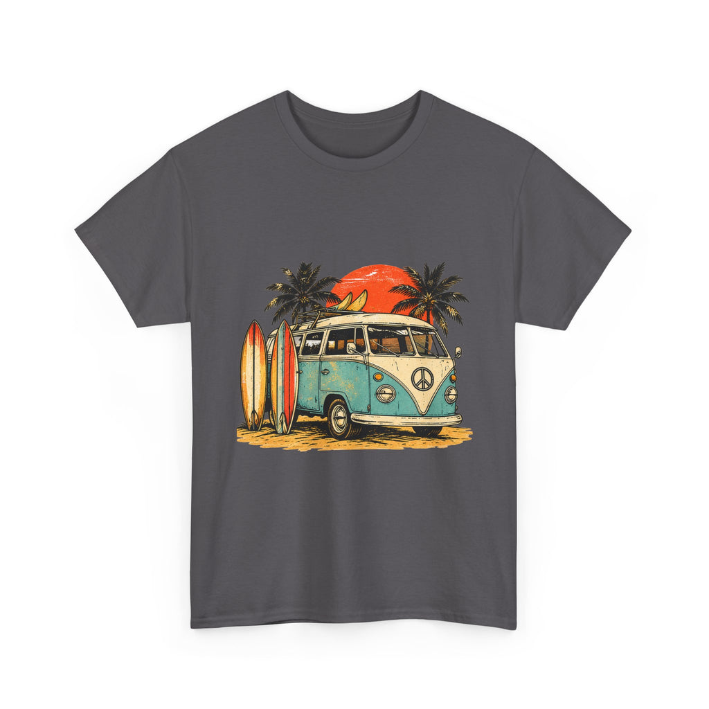 Retro Surf T-Shirt Vintage Beach Surfboard Tee