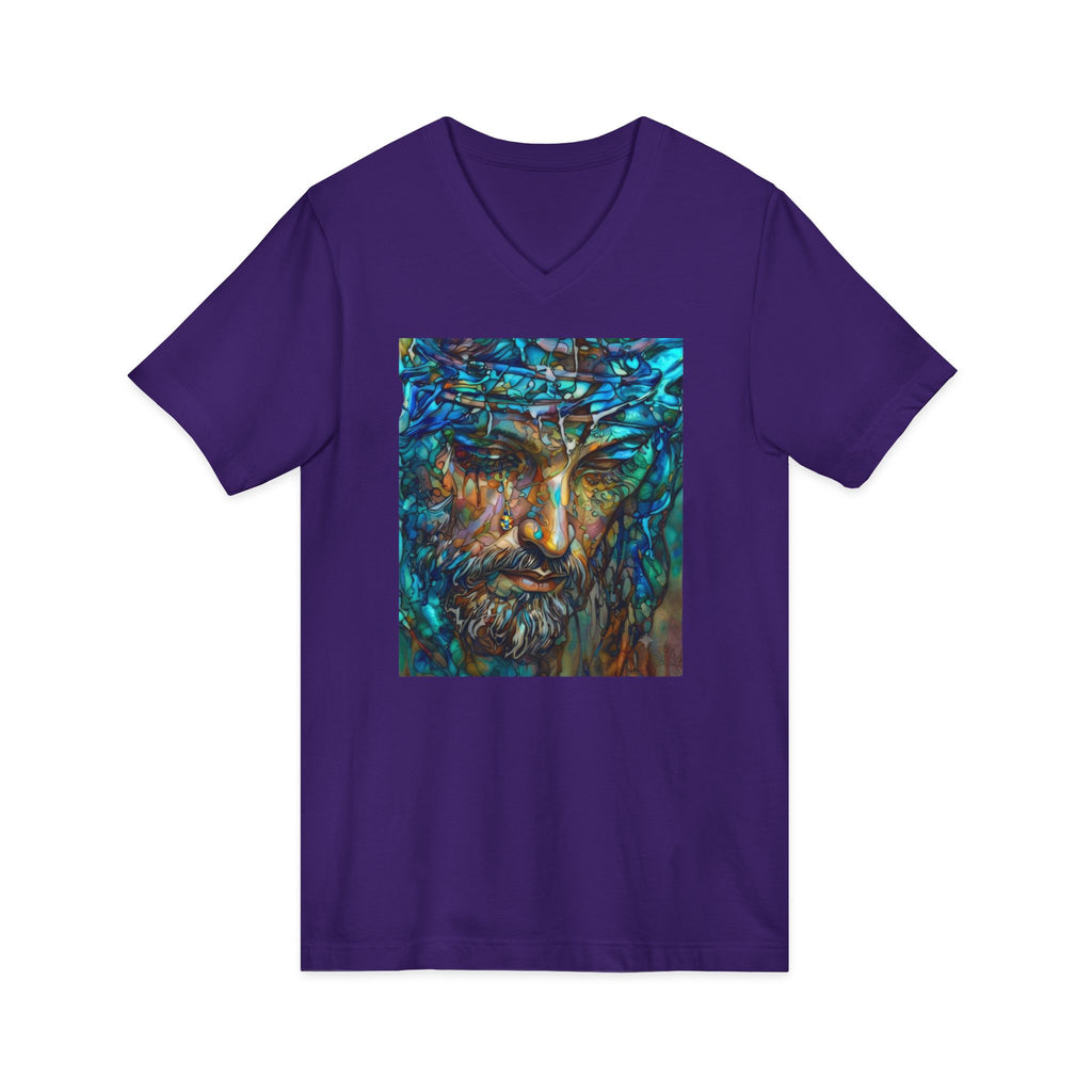 Unisex Jersey Short Sleeve V-Neck Tee