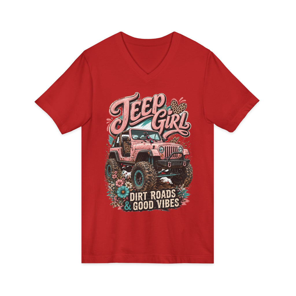 Unisex Jersey Short Sleeve V-Neck Tee
