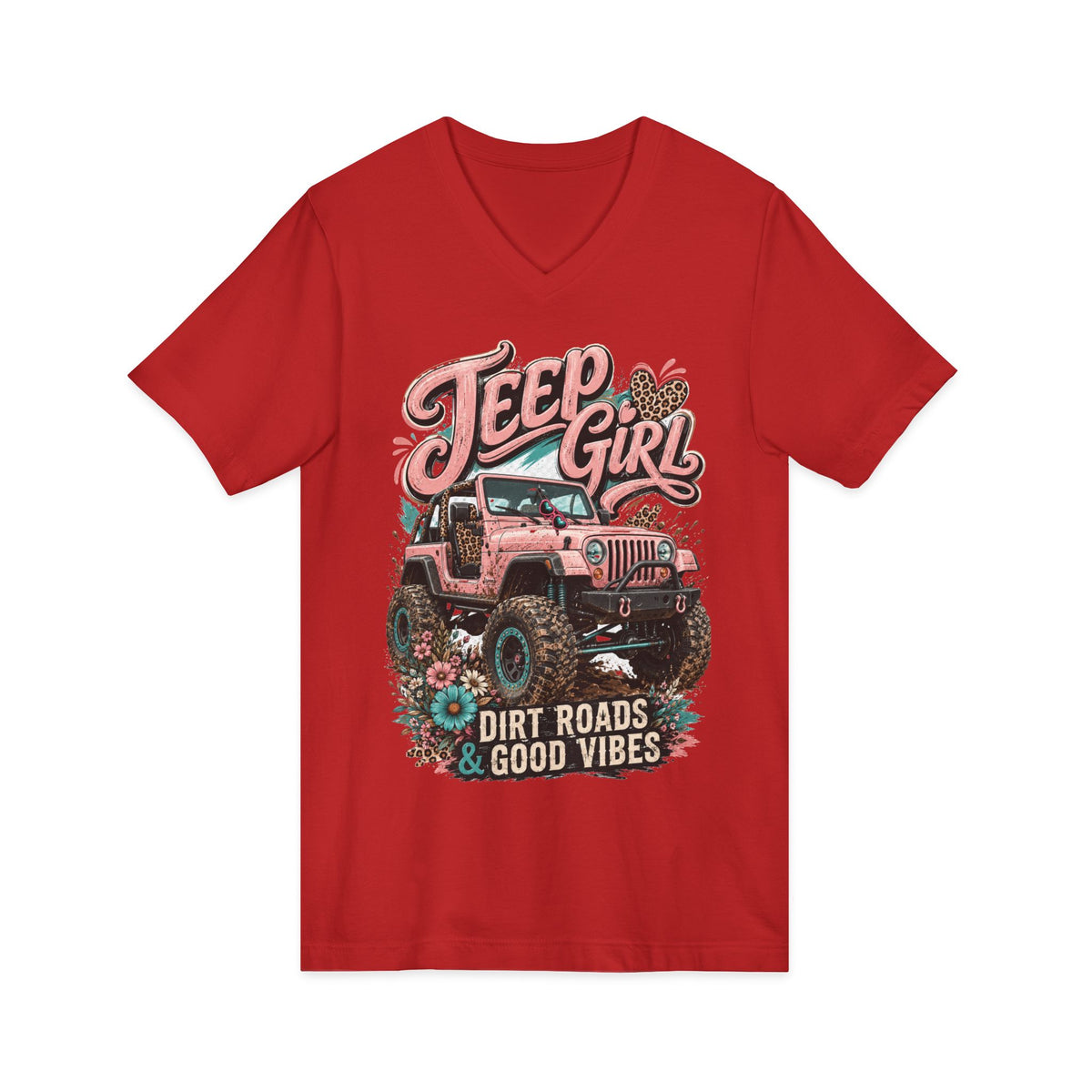 Unisex Jersey Short Sleeve V-Neck Tee