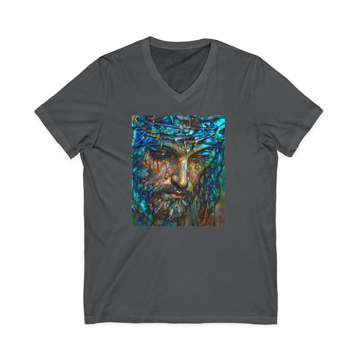 Unisex Jersey Short Sleeve V-Neck Tee
