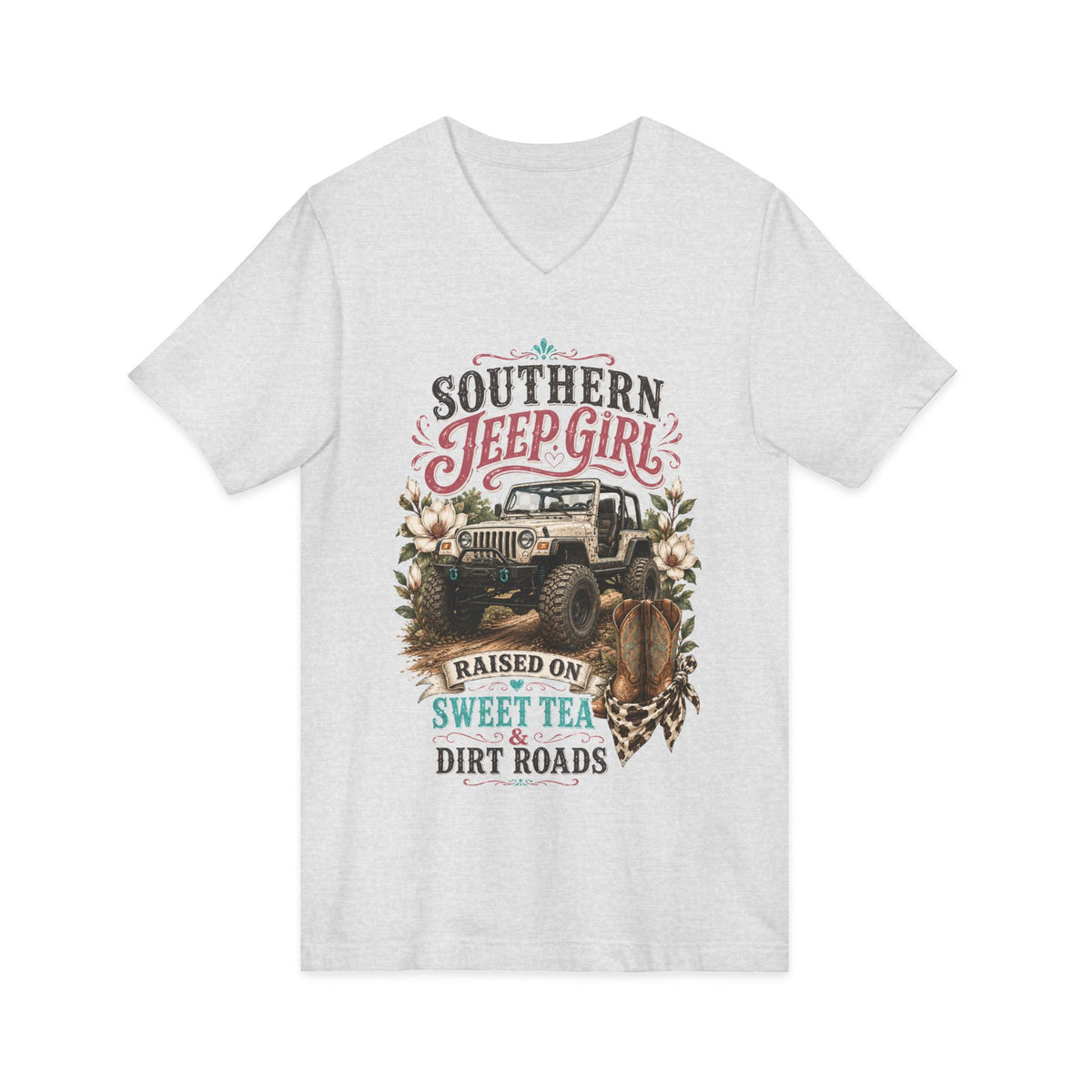Unisex Jersey Short Sleeve V-Neck Tee