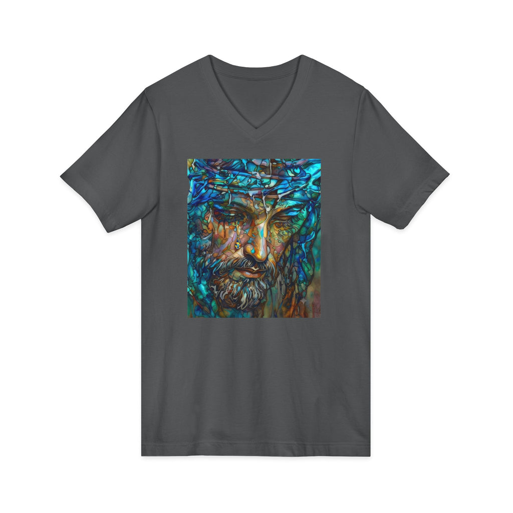 Unisex Jersey Short Sleeve V-Neck Tee