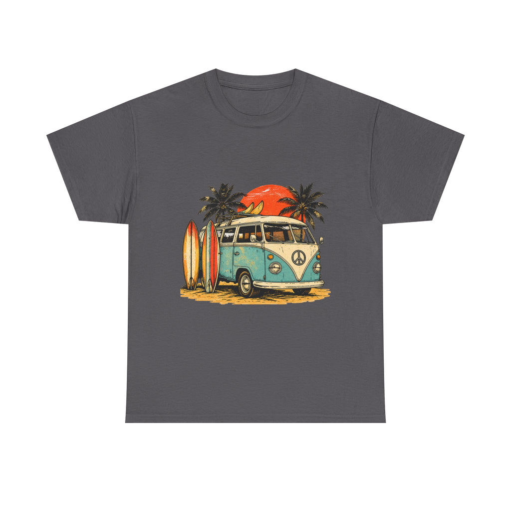 Retro Surf T-Shirt Vintage Beach Surfboard Tee