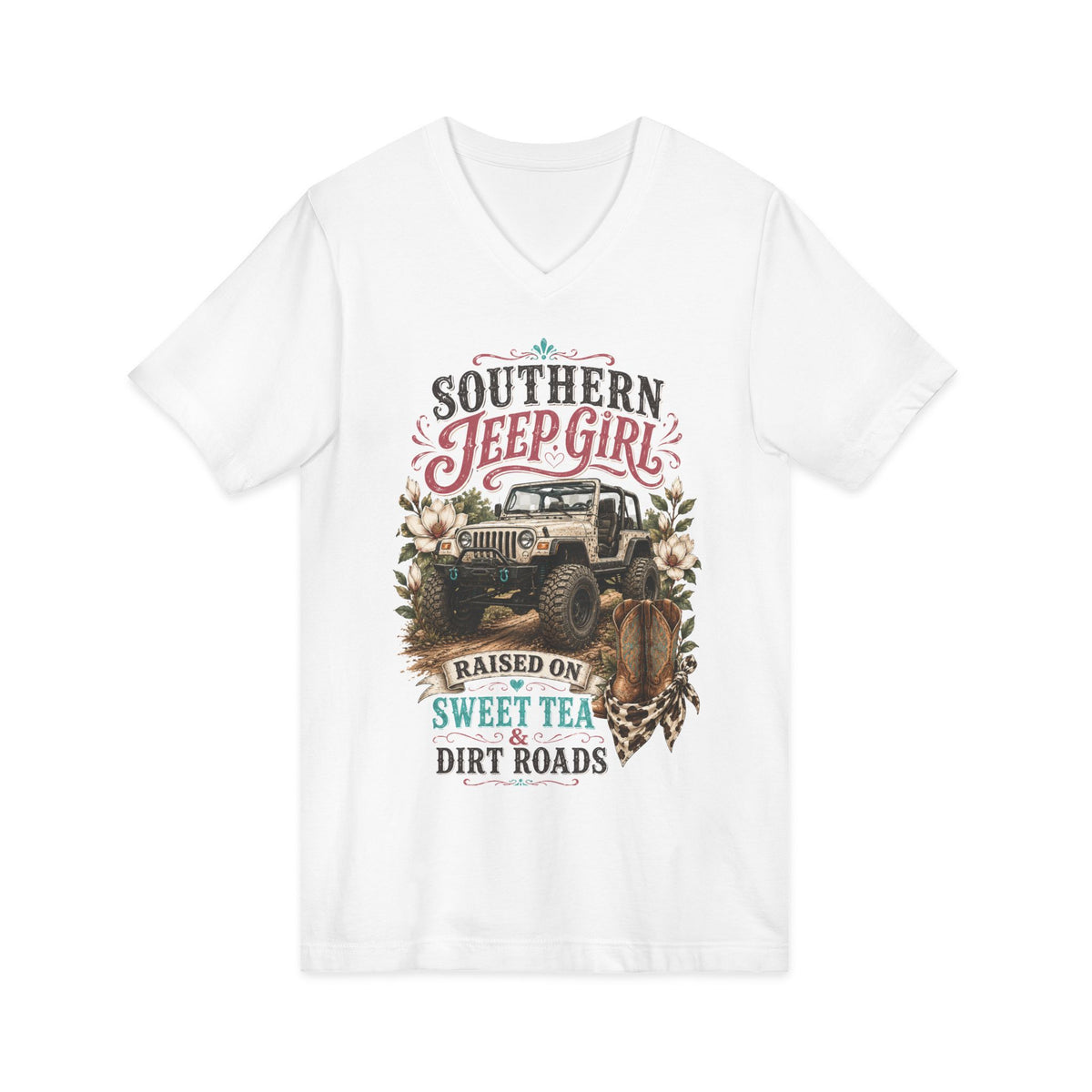Unisex Jersey Short Sleeve V-Neck Tee