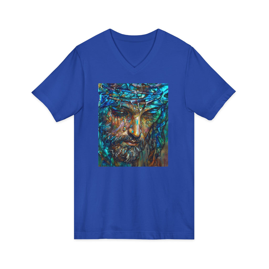 Unisex Jersey Short Sleeve V-Neck Tee