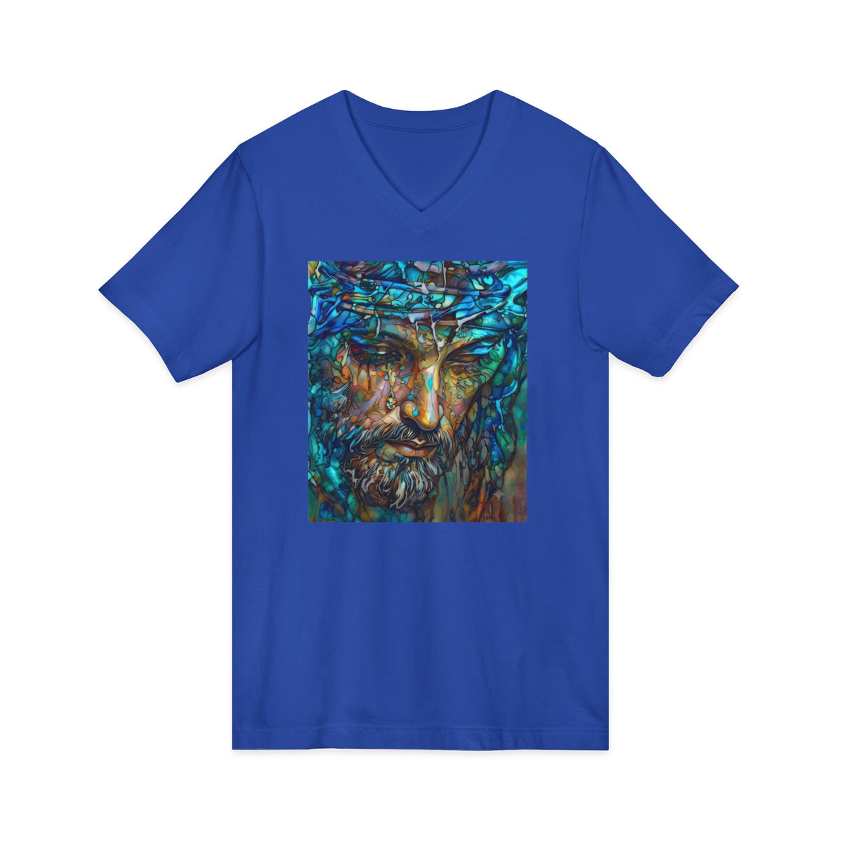 Unisex Jersey Short Sleeve V-Neck Tee
