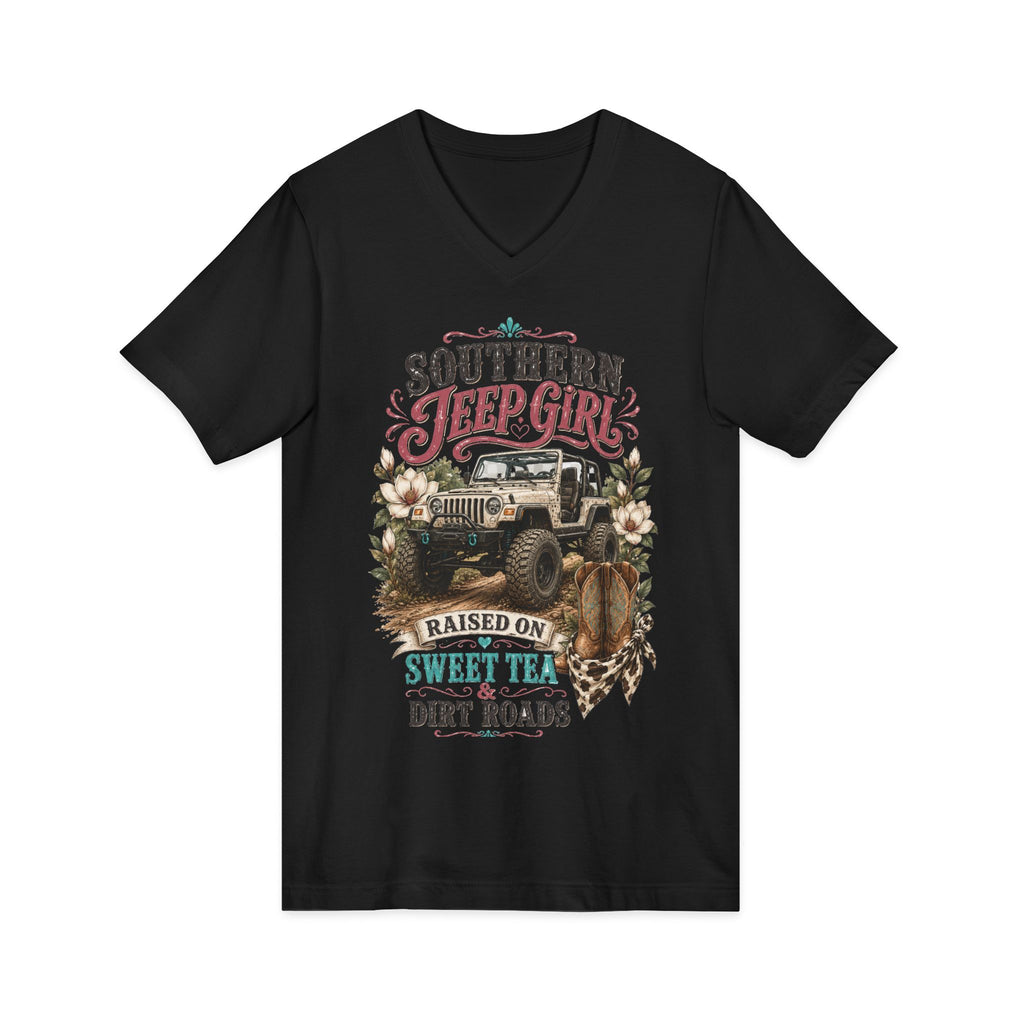 Unisex Jersey Short Sleeve V-Neck Tee