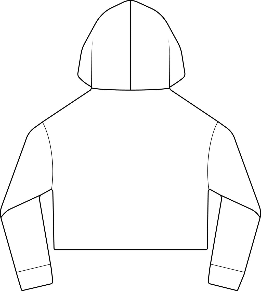 iWomen's Laguna Sueded Raw Edge Crop Hoodie Sweatshirt