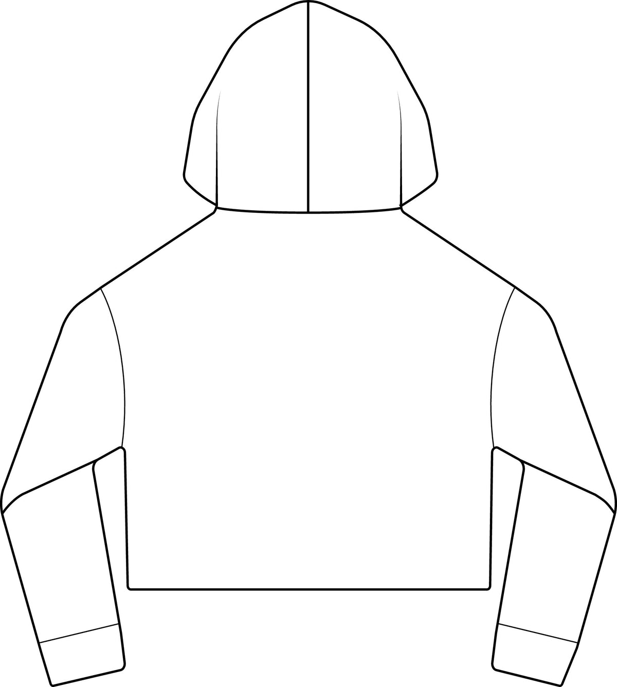 iWomen's Laguna Sueded Raw Edge Crop Hoodie Sweatshirt