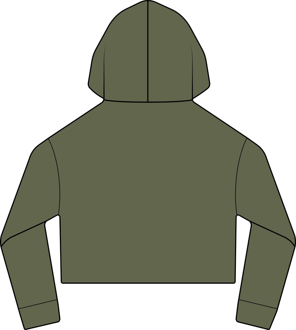 iWomen's Laguna Sueded Raw Edge Crop Hoodie Sweatshirt