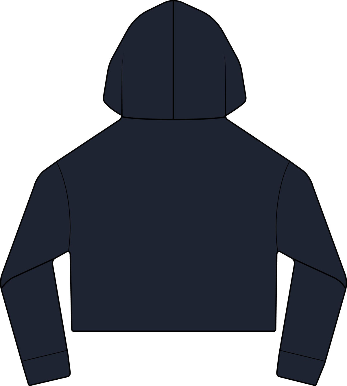 iWomen's Laguna Sueded Raw Edge Crop Hoodie Sweatshirt