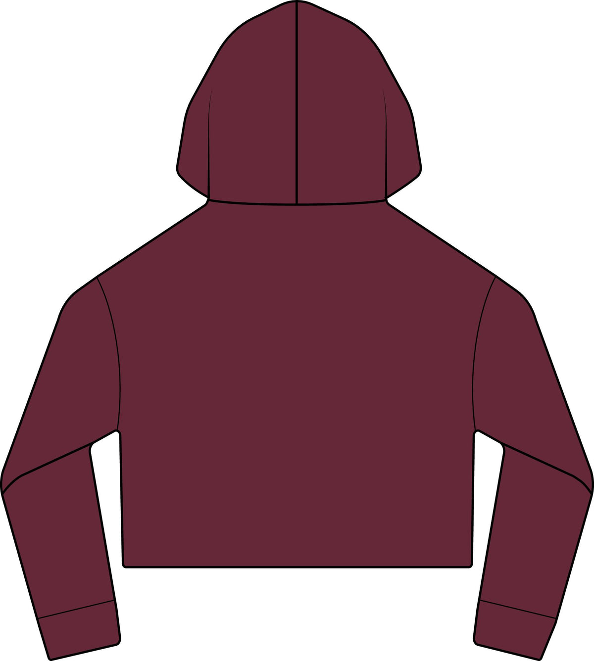 iWomen's Laguna Sueded Raw Edge Crop Hoodie Sweatshirt