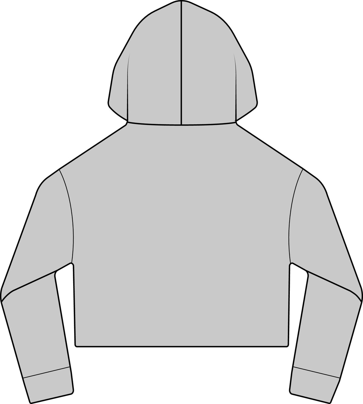 iWomen's Laguna Sueded Raw Edge Crop Hoodie Sweatshirt