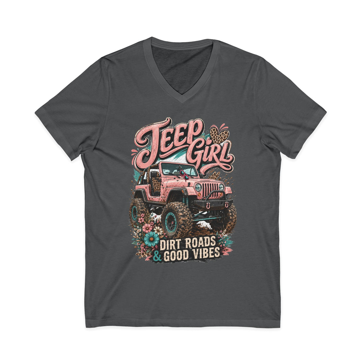 Unisex Jersey Short Sleeve V-Neck Tee