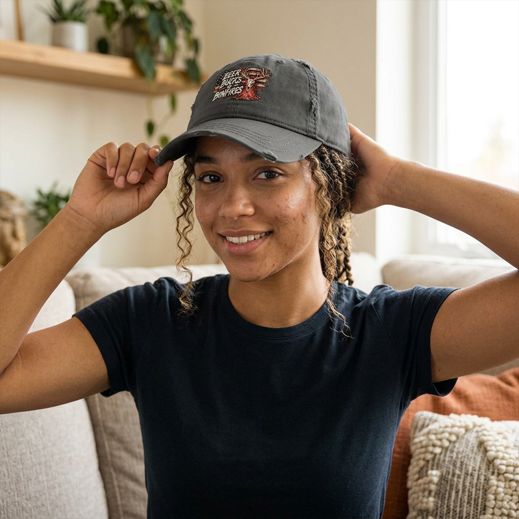Distressed Dad Hat (Embroidery)