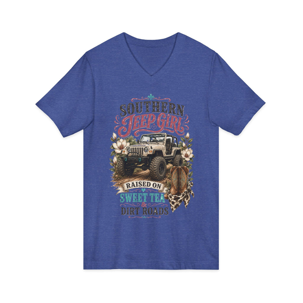 Unisex Jersey Short Sleeve V-Neck Tee