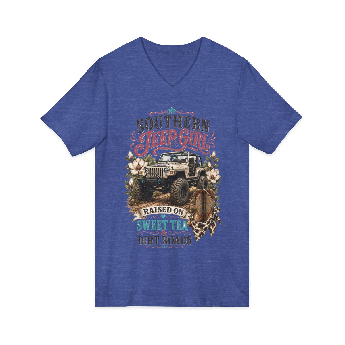 Unisex Jersey Short Sleeve V-Neck Tee