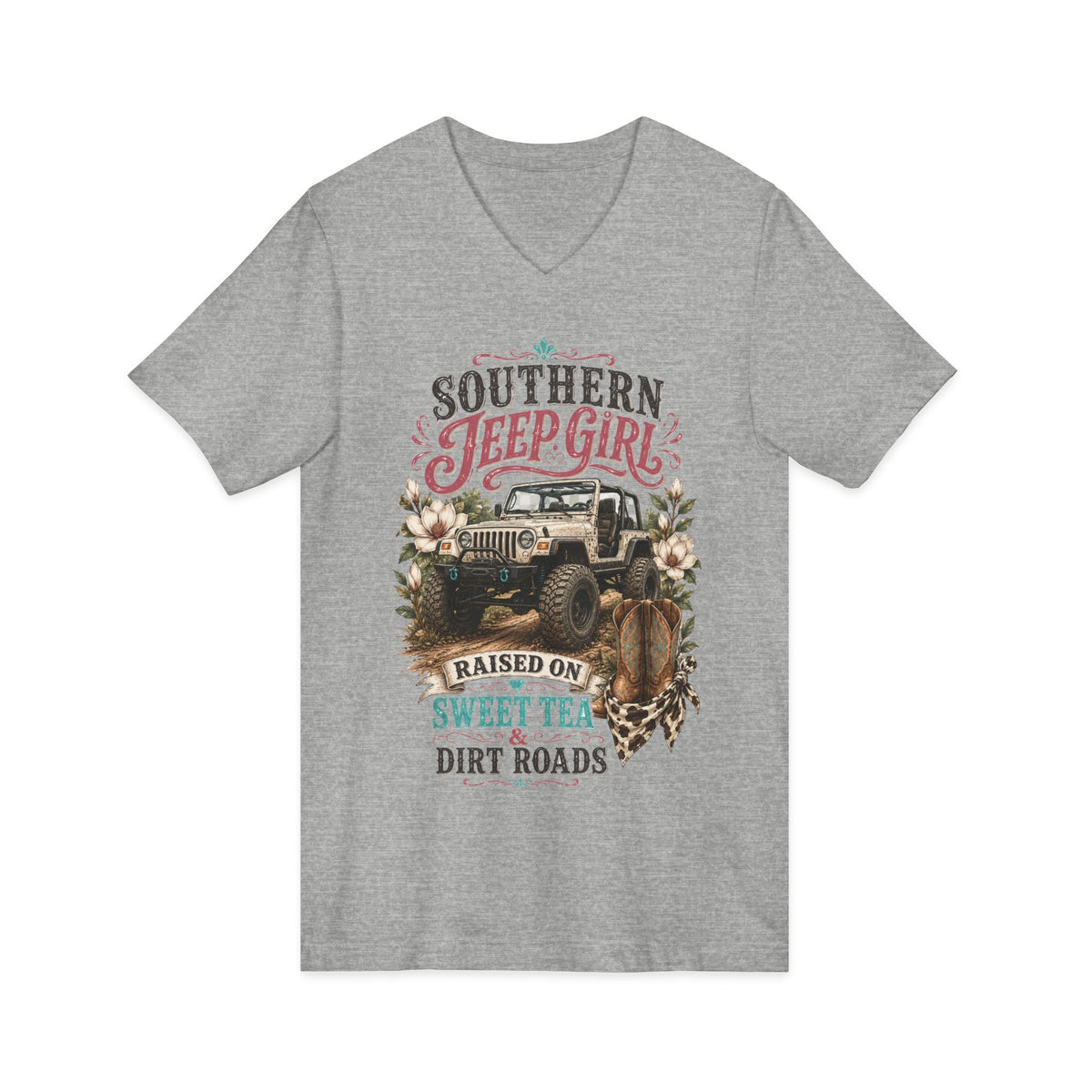 Unisex Jersey Short Sleeve V-Neck Tee