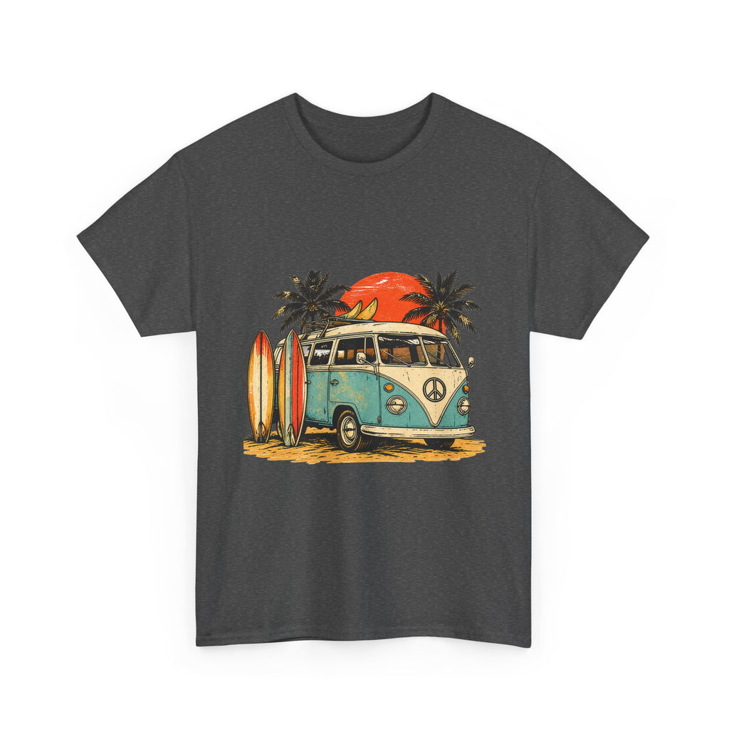 Retro Surf T-Shirt Vintage Beach Surfboard Tee