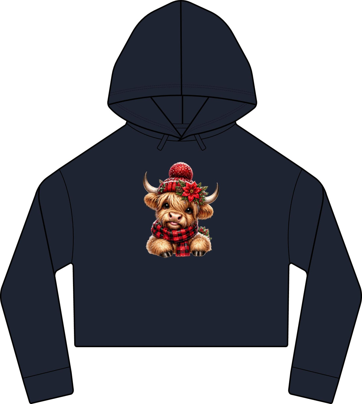 iWomen's Laguna Sueded Raw Edge Crop Hoodie Sweatshirt
