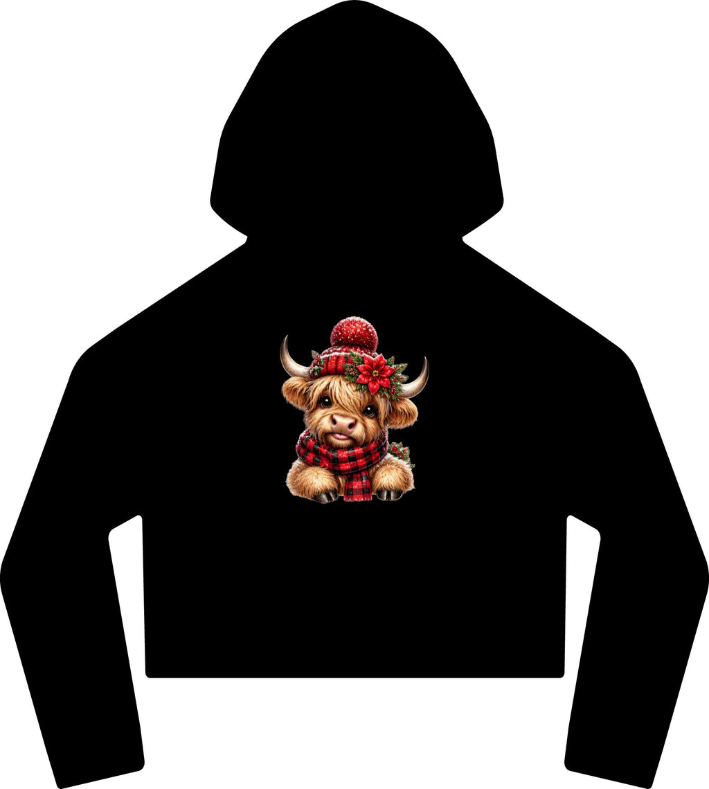 iWomen's Laguna Sueded Raw Edge Crop Hoodie Sweatshirt