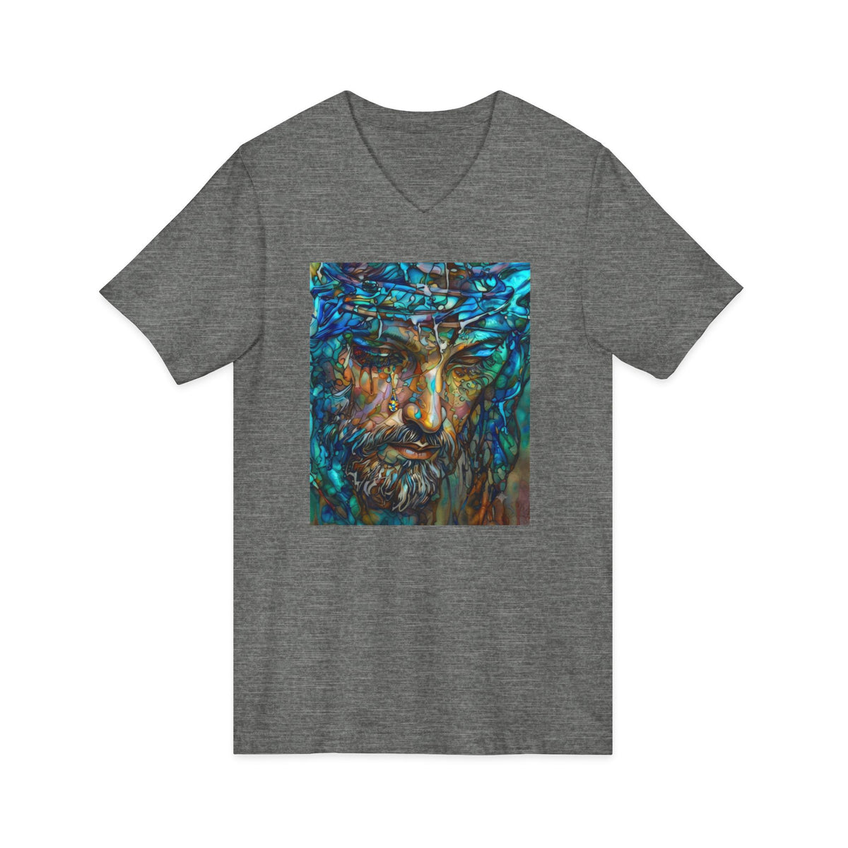 Unisex Jersey Short Sleeve V-Neck Tee