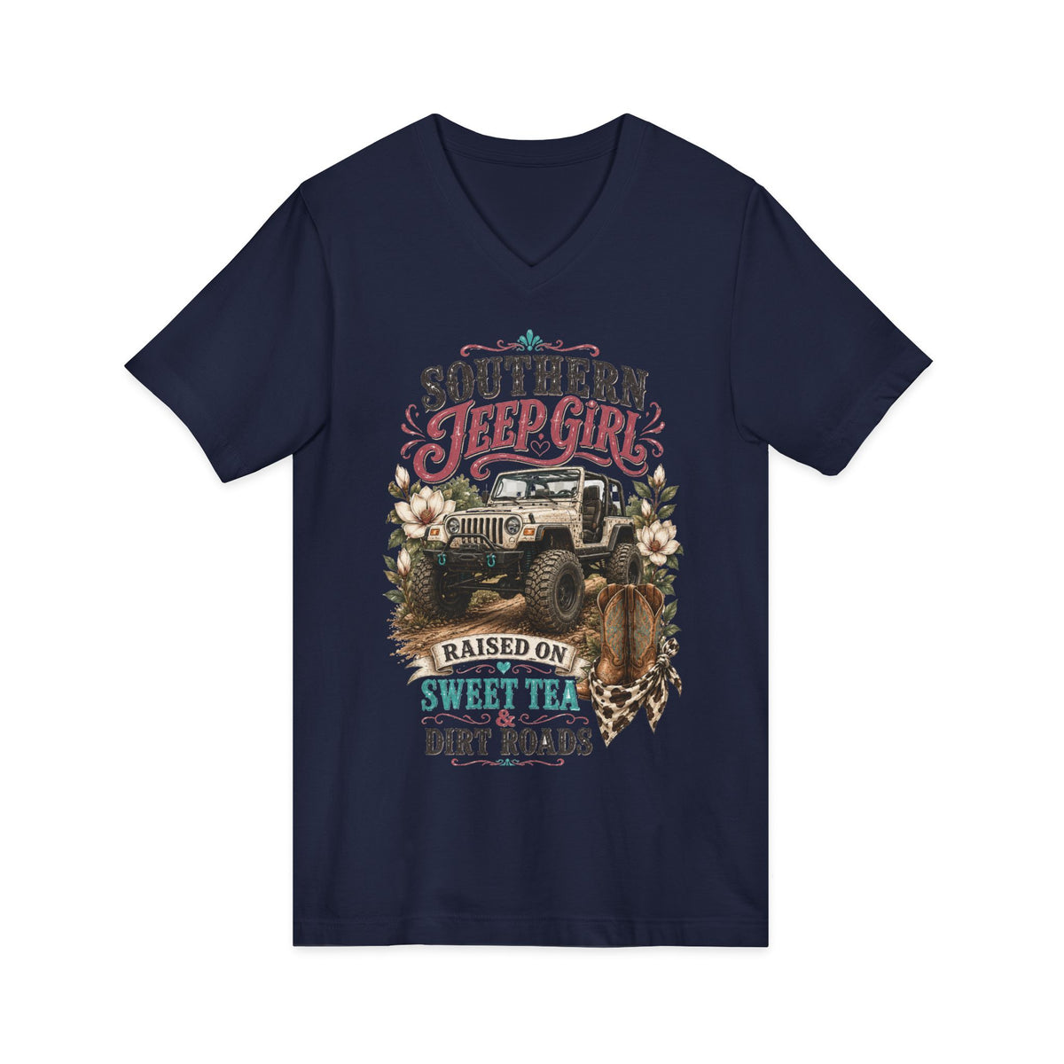 Unisex Jersey Short Sleeve V-Neck Tee
