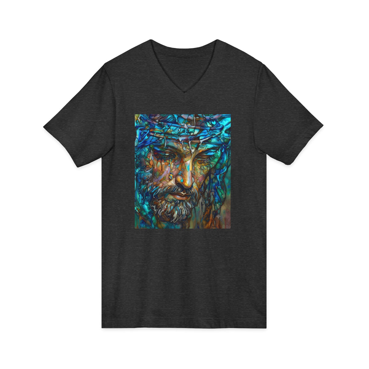 Unisex Jersey Short Sleeve V-Neck Tee