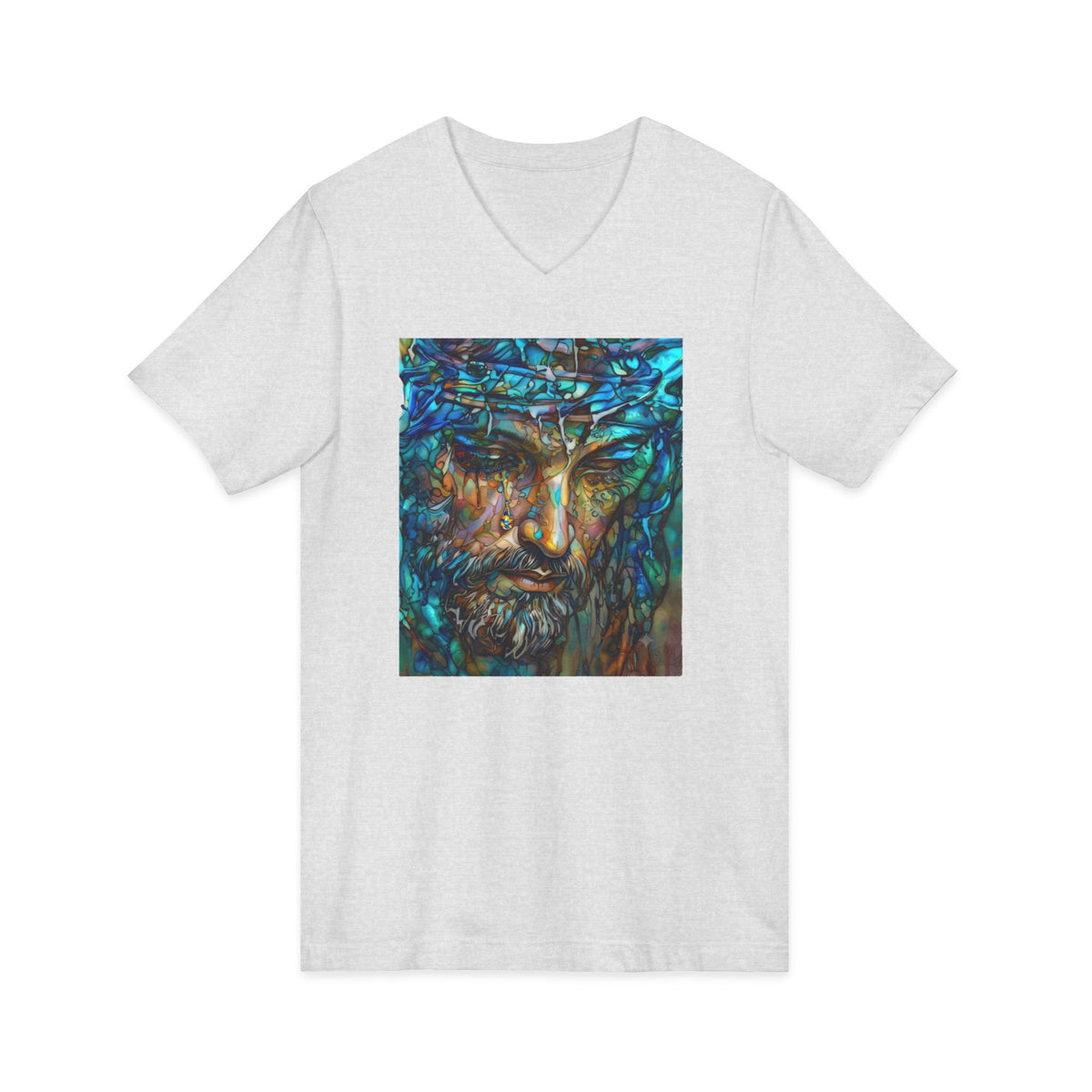 Unisex Jersey Short Sleeve V-Neck Tee
