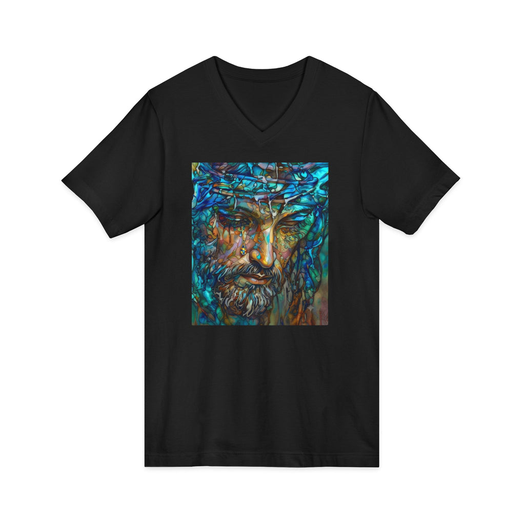 Unisex Jersey Short Sleeve V-Neck Tee