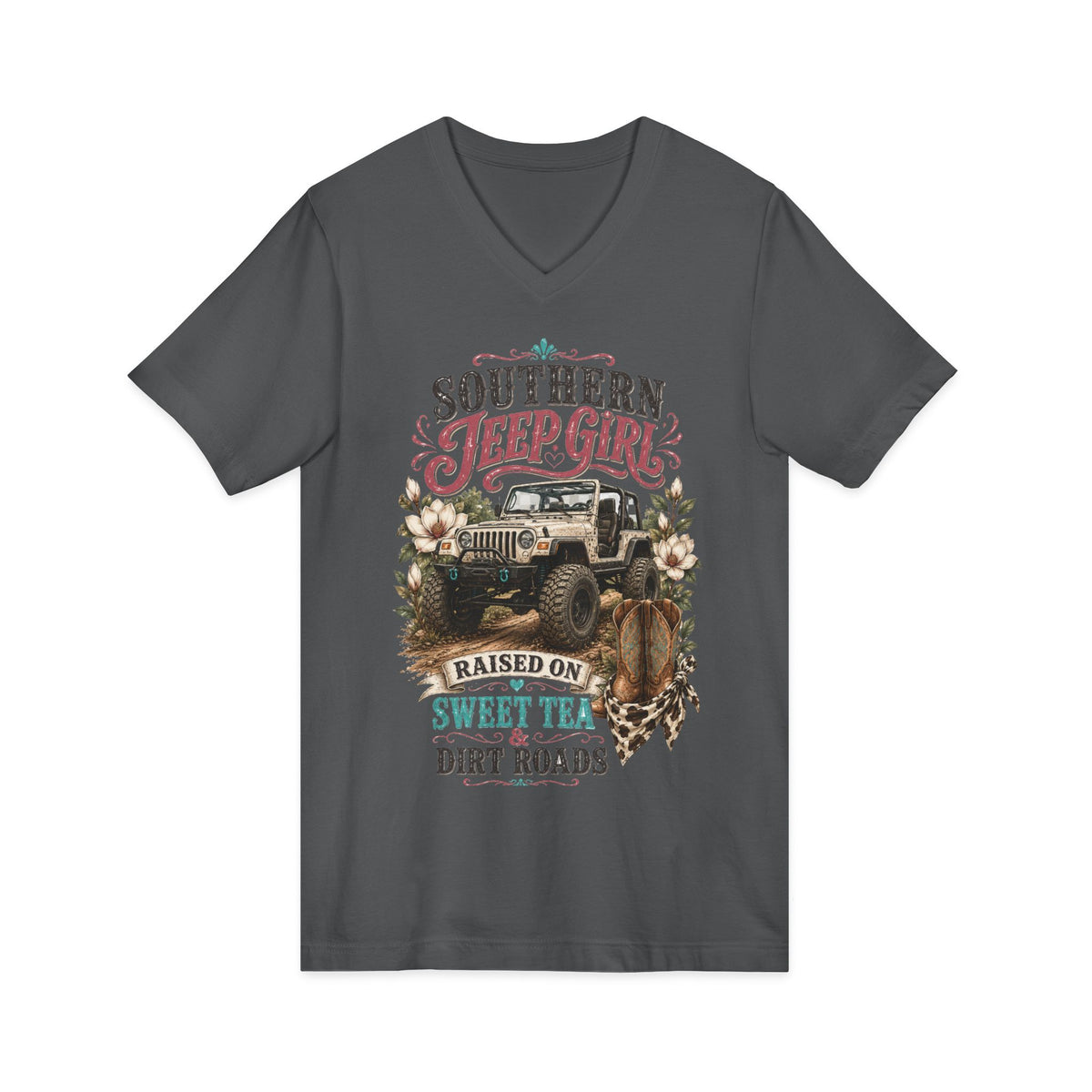 Unisex Jersey Short Sleeve V-Neck Tee