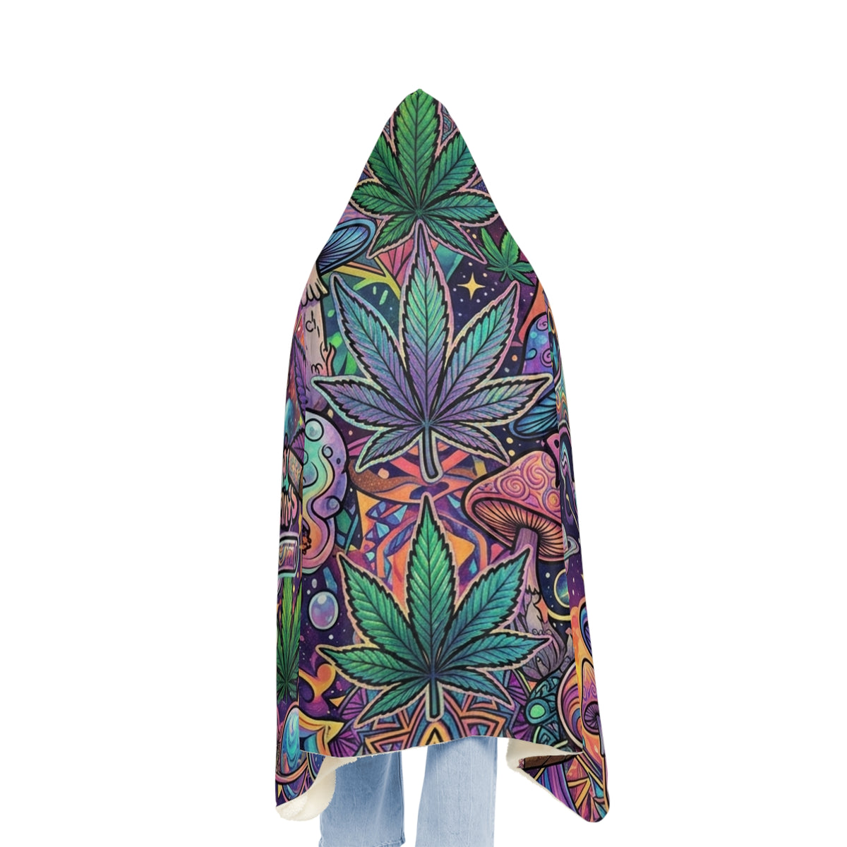 Hooded Blanket — Tropical Flamingo Sunset Snuggle Blanket