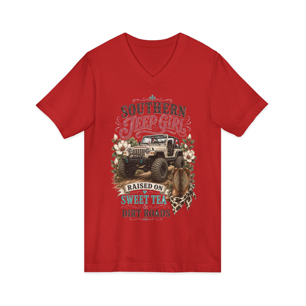 Unisex Jersey Short Sleeve V-Neck Tee