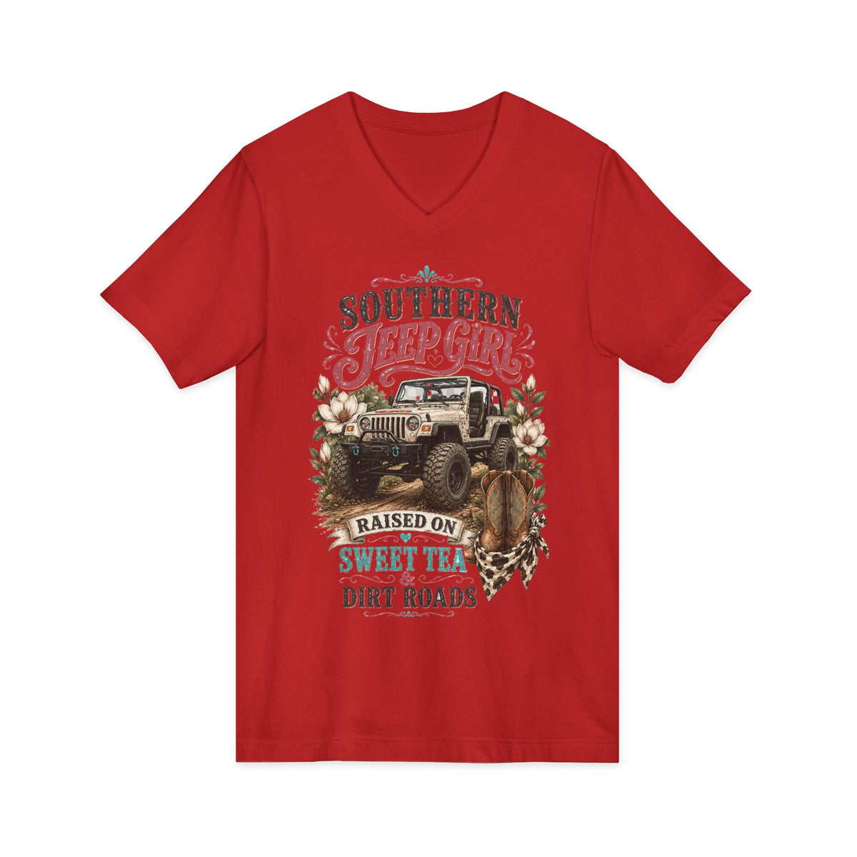 Unisex Jersey Short Sleeve V-Neck Tee