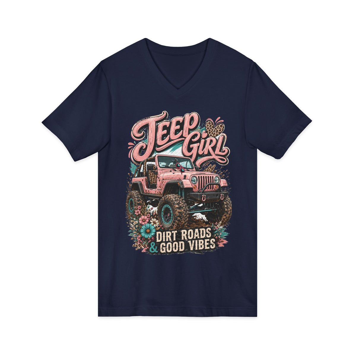 Unisex Jersey Short Sleeve V-Neck Tee