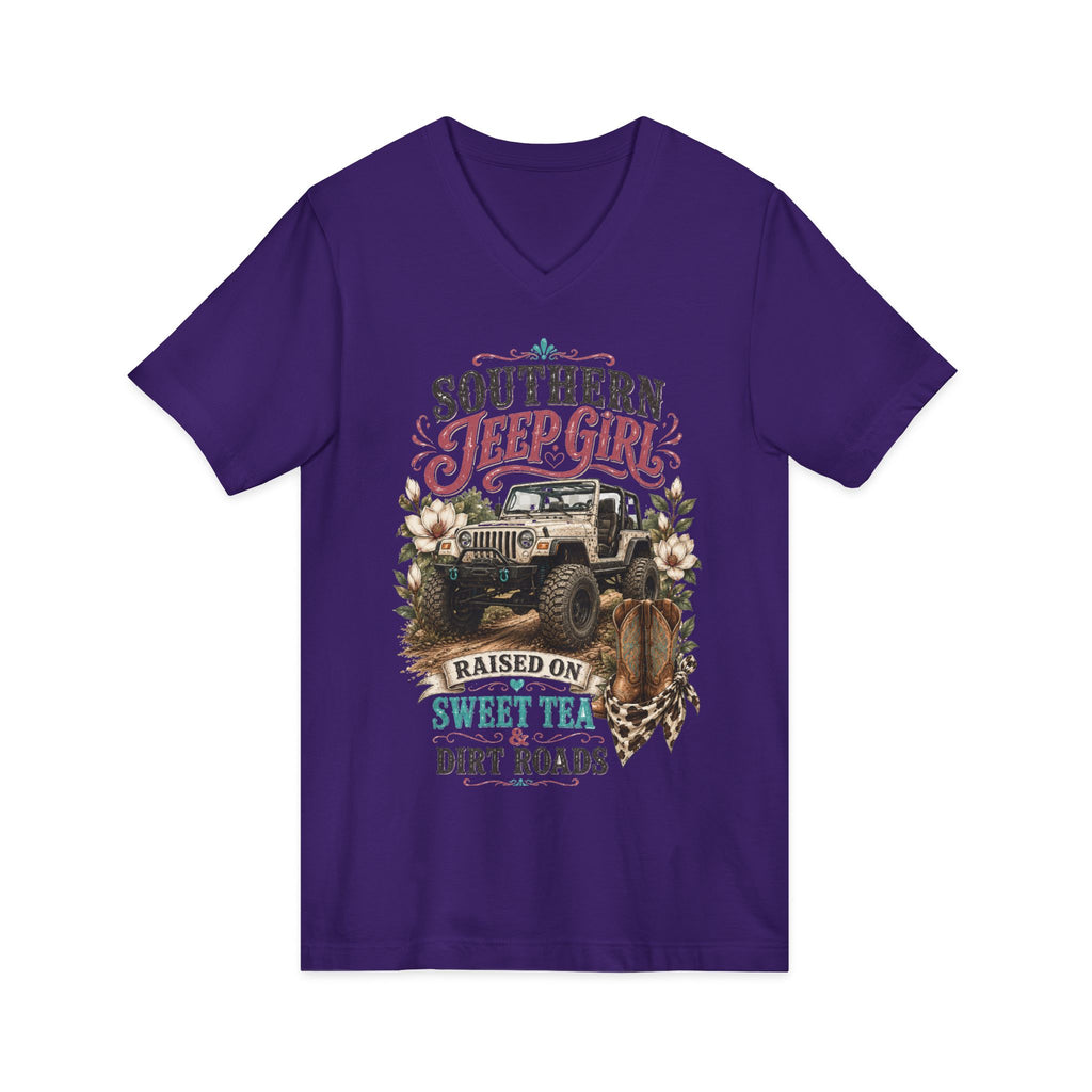 Unisex Jersey Short Sleeve V-Neck Tee
