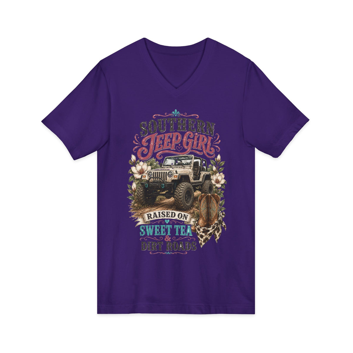 Unisex Jersey Short Sleeve V-Neck Tee