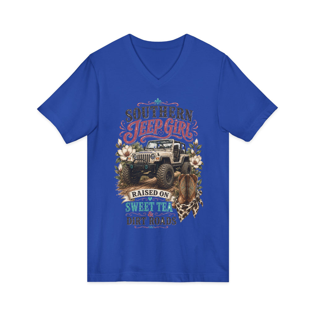 Unisex Jersey Short Sleeve V-Neck Tee