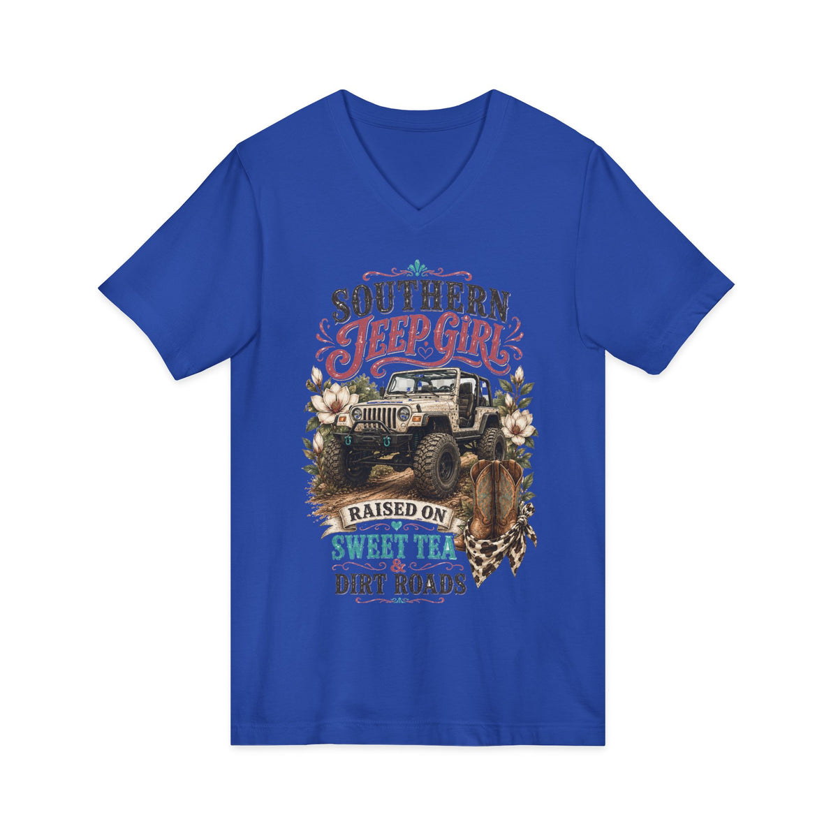 Unisex Jersey Short Sleeve V-Neck Tee